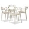 Baxton Studio Landry ModernBeige Finished Polypropylene Plastic 4-Piece Stackable Dining Chair Set, PK4 192-4PC-12029-ZORO - alternate 3